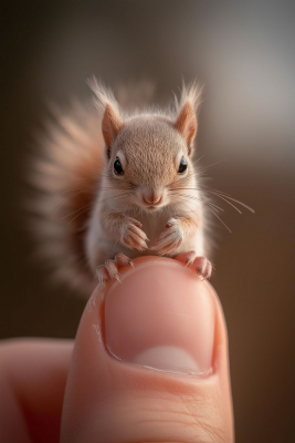 Tierischer Daumengast: Eichhörnchen