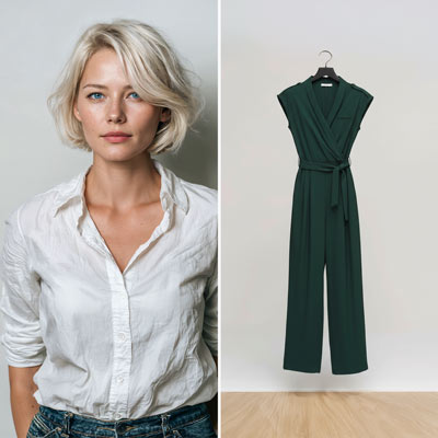 Person und ein Kleidungsstück lässt sich in Nano Banana gut kombinieren.