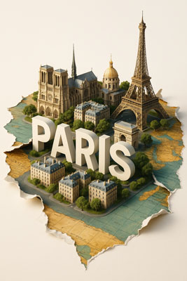 3D-Karte Paris