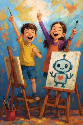 Kinderleichte KI-Kunst