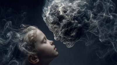 Kopf an Kopf – Kind und Rauchgestalt in poetischer Begegnung