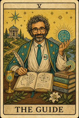 Individuelle Tarotkarte im klassischen Rider-Waite-Stil, gestaltet aus einem hochgeladenen Porträtfoto