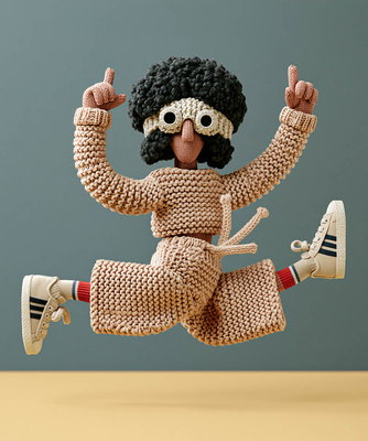 Knitted Moves – gestrickte Tanzfigur, Bild 3