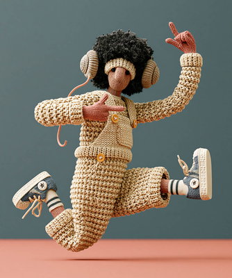 Knitted Moves – gestrickte Tanzfigur, Bild 4